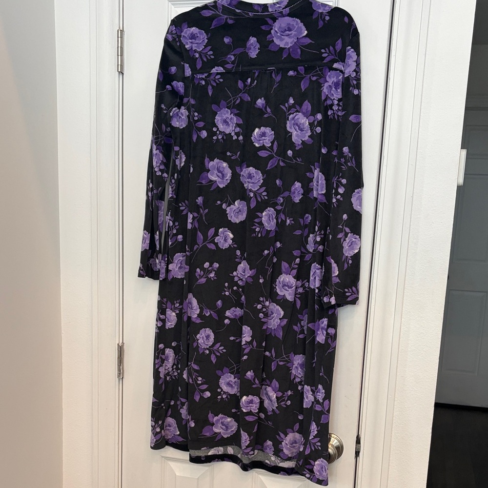 Super Soft Aria Collection Purple Floral‎ House Dress/Robe - Picture 8 of 8